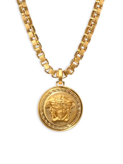 versace chain men's gold|14k gold versace pendant.